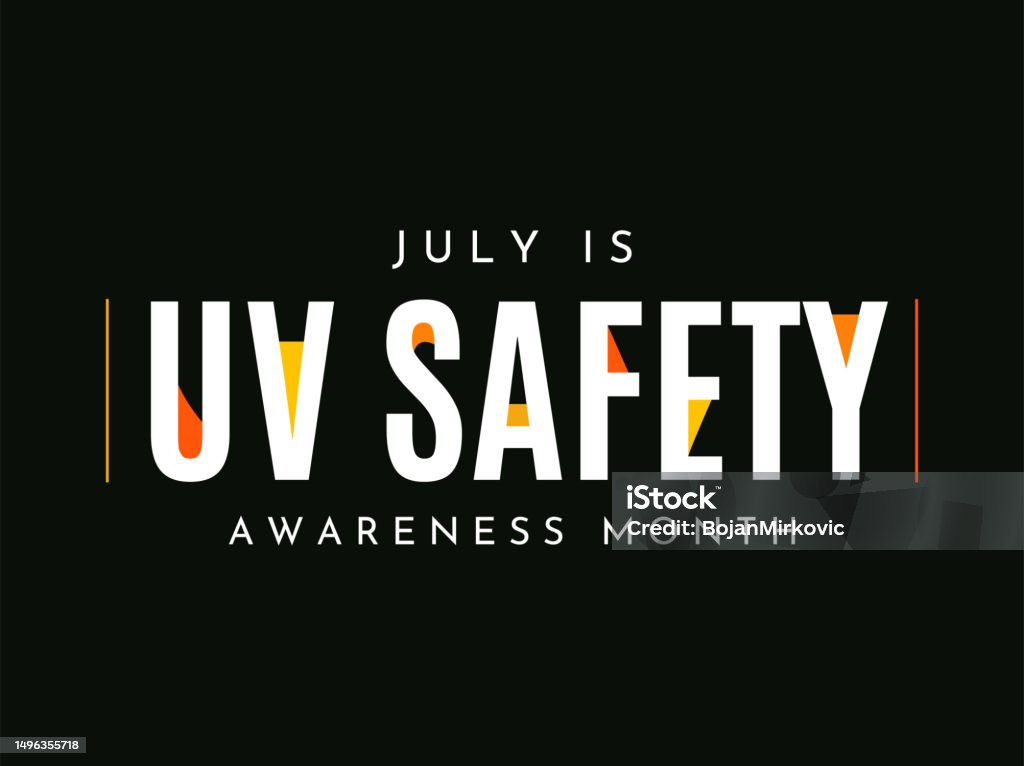 Uv Safety Awareness Month Card July Vector Stock Illustration ...