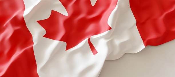 istock Canada flag wave on white background, Canadian National Holiday 1496358547