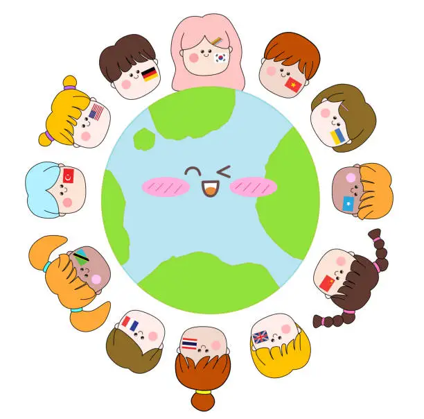 Vector illustration of Illustration of World People's Day