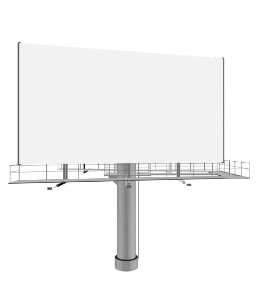 istock Polygonal big billboard. Mockup for your advertisement and design. Mockup for your advertisement and design. Outdoor advertising billboard polygonal. Empty billboard for displaying advertisements. 3D. 1496368556