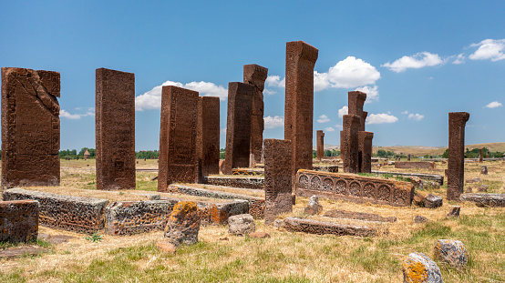 Tombstone monuments to Islamic soldiers Seljuks.