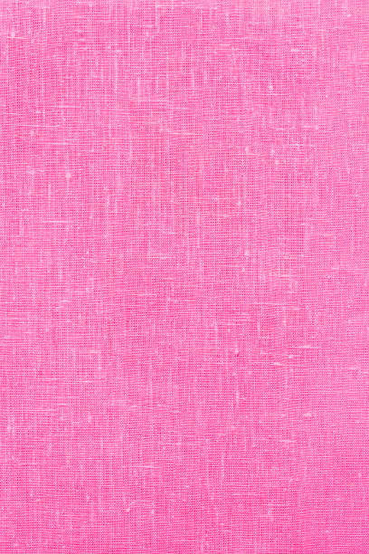 istock Pink linen pastel fabric, background or texture 1496373563