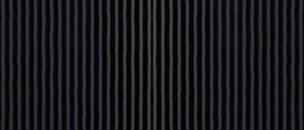 istock Black metal texture steel pattern. Grey line curve design on abstract black background. Dark horizontal template or banner, business backdrop. Abstract background with soft waves. 3D illustration 1496374918