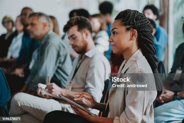 Note Taking Event Conference Note Taking Notes On Digital Tablet Stock Photo - Download ...