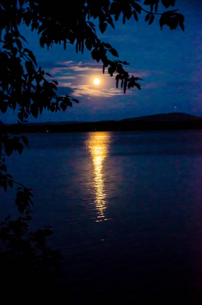 istock Full moon over the lake 1496378292