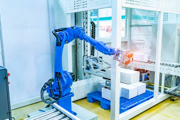 istock pneumatic piston sucker unit on industrial machine,automation compressed air production 1496381242
