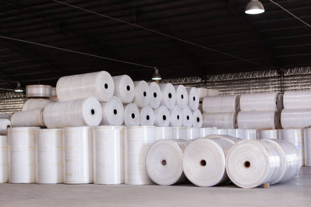 istock Production of polypropylene industrial bags 1496382966