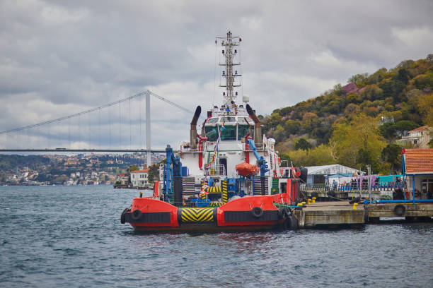istock Passenger ferry sails across Bosphorus strait in Istanbul, Turkey 1496383373
