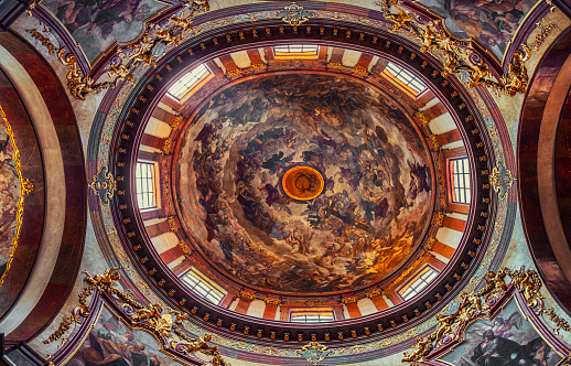 The Church of St. Francis of Assisi or the Church of St. Francis of Seraphim, also called the Church of the Crusaders is a basilica dates back to 18th century in Prague old town, Czech Republic, having an early Baroque appearance and magnificent interior decoration.