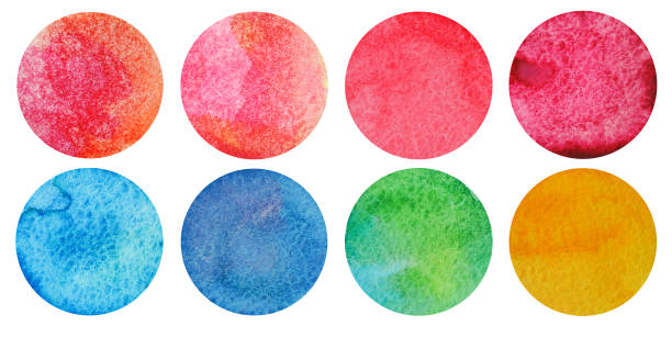 istock round abstract blank in watercolor drawn by hand. background for the design. circles with paint 1496390066