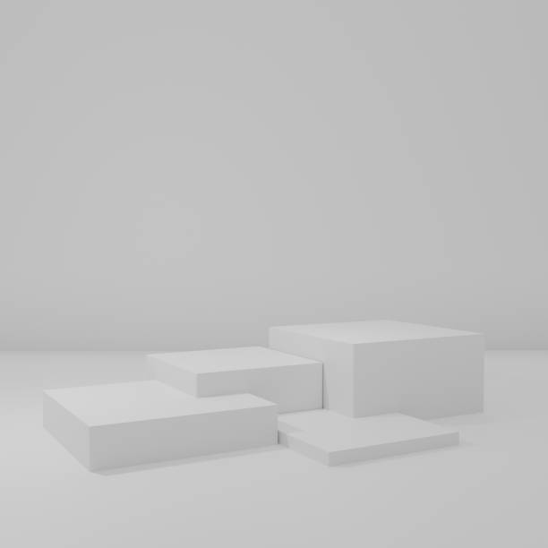 istock Product Stand in white room ,Studio Scene For Product ,minimal design,3D rendering 1496392730