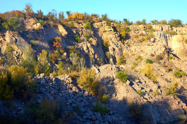 istock Old abandoned granite quarry at sunset 1496393557