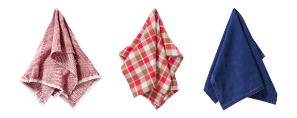 istock Set of different colored napkins isolated on white 1496393776