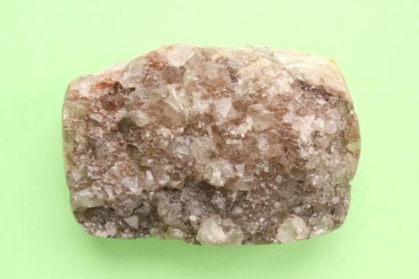istock Natural white amethyst druse geode mineral crystal unpolished semi-precious gemstone. Magic rock for ritual, witchcraft 1496394200