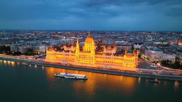 istock illuminated Hungarian Parliament Building Hungary. 4K 1496394236