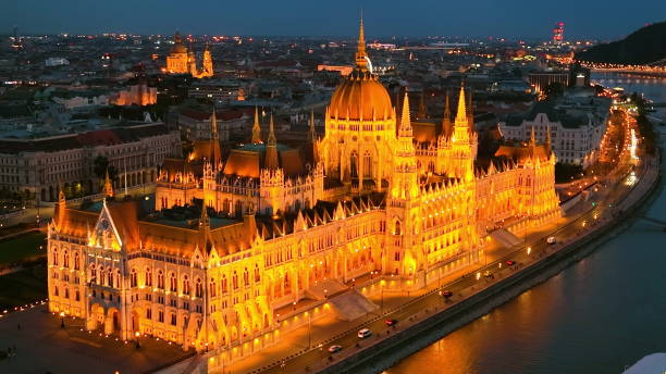 istock illuminated Hungarian Parliament Building Hungary. 4K 1496394260