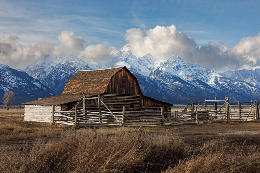 Old abandoned barn at Grand Teton National Park