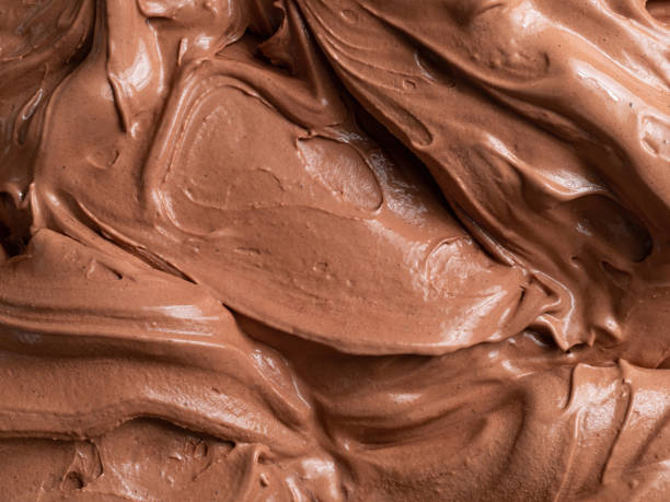 istock Chocolate flavour gelato - full frame detail. 1496400123