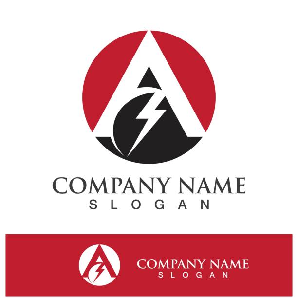 A letter lightning logo template vector icon illustration design A letter lightning logo template vector icon illustration design zeus logo stock illustrations