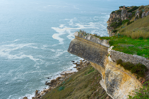 image of a cliff in nazare portugal