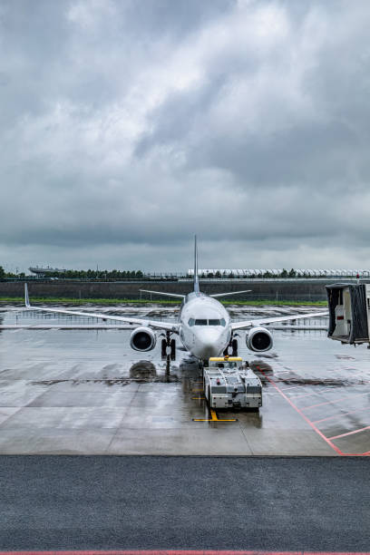 istock Airplane ready to fly at airport 1496407141