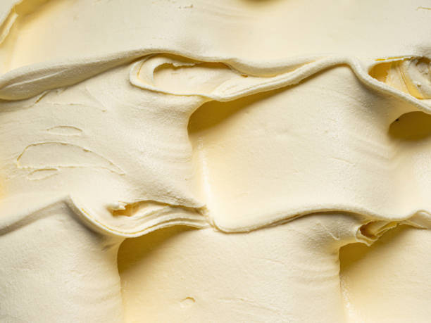 istock Vanilla flavour gelato - full frame detail. 1496407386