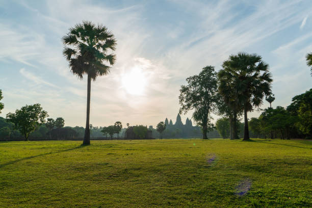 Angkor Wat Temple, One of the Seven wonders of the world, located outside the city of Siem Reap Cambodia.