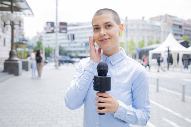 TV reporter on a live report