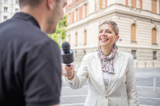 istock TV reporter on a live report 1496424266