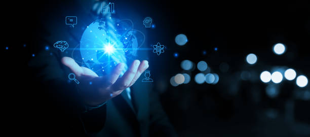 istock Businessman holding global network connection on social networking and customer data analytics, Business strategy and smart intelligence, digital marketing, Technology and global business. 1496426102