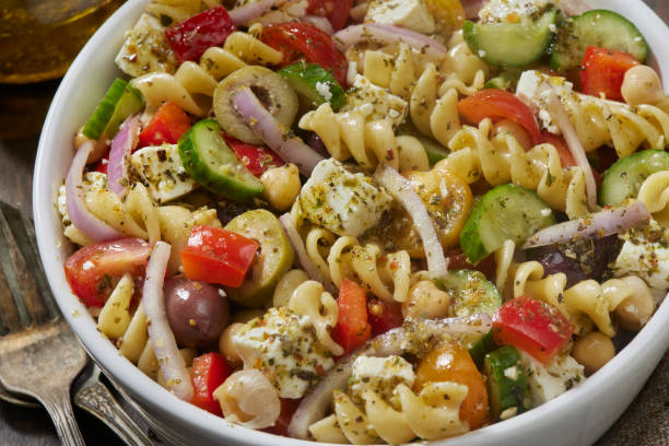 Greek Pasta Salad with Rotini