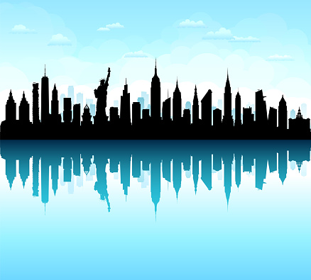 New York City skyline. All buildings are moveable and complete.