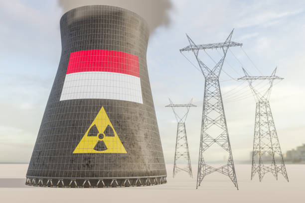 istock Nuclear in Indonesia for concept design. Ecology concept. Renewable energy. 1496437507
