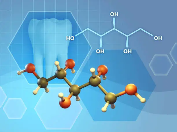 Photo of Xylitol molecule