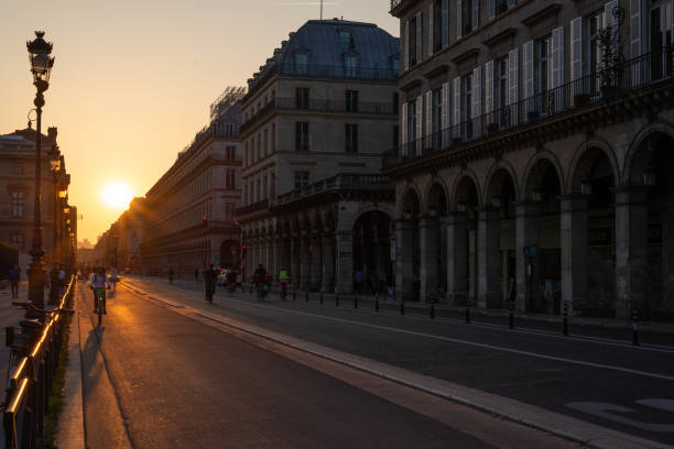 istock Sunset over the Rue de Rivoli in Paris 1496450825