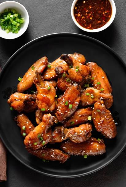 istock Sweet and spicy chicken wings 1496453083