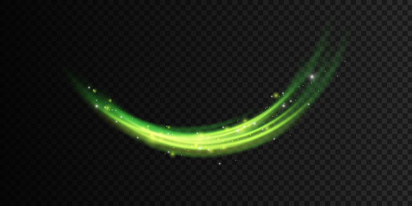 Cosmic Line Transparent Magic Sparkle Wave Luminous Lines On Transparent Background Cosmic ...