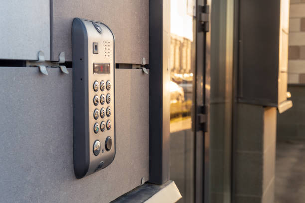 istock Intercom at the entrance to a residential building 1496463773