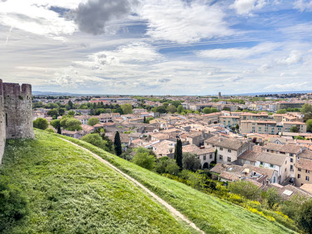 istock View from Carcassonne fortress( Aude, France)- UNESCO on town. 1496464979