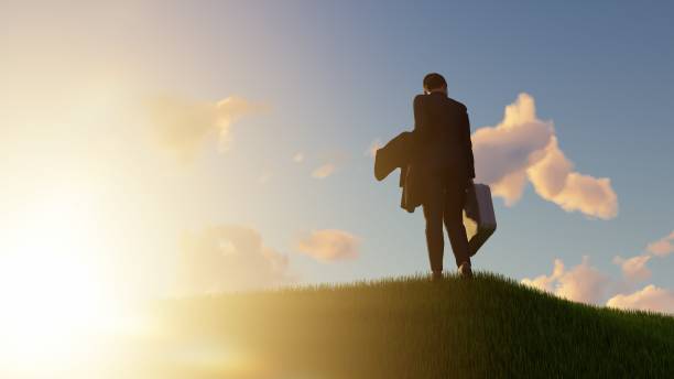 istock Businesswoman on grass 1496465013