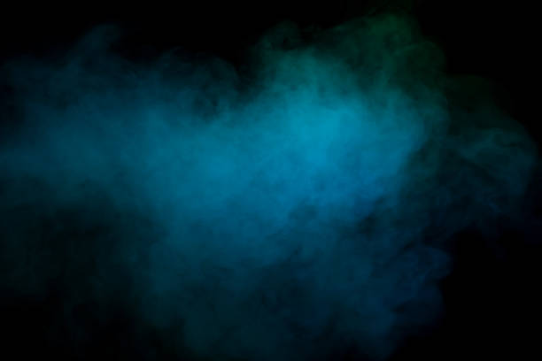 istock Blue and green steam on a black background. 1496466765