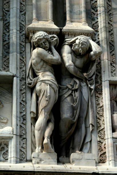 istock Sculpture in the Duomo di Milano cathedral. 1496480367