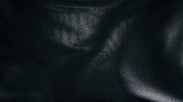 fondo de material textil de seda de lujo negro - flag texture fotografías e imágenes de stock