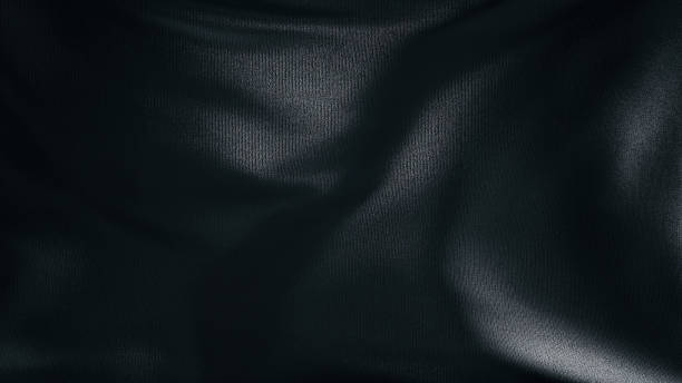 Black luxury silk textile material background stock photo