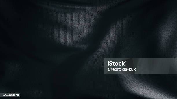 Black Luxury Silk Textile Material Background Stock Photo - Download Image Now - Textured, Textured Effect, Backgrounds