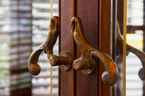 Old door handle metal