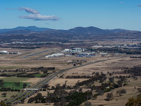 High angle view of Canberra airport ACT