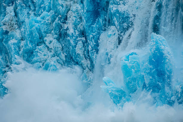 Dawes Glacier calves in close view