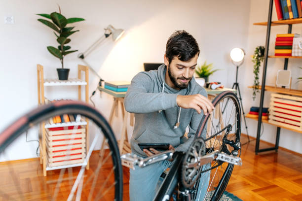istock Bicycles are his business 1496499387