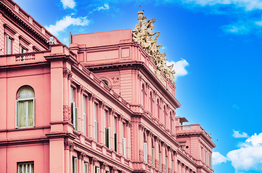 Presidential Palace, Pink House, Casa Rosada  in Buenos Aires, Argentina.